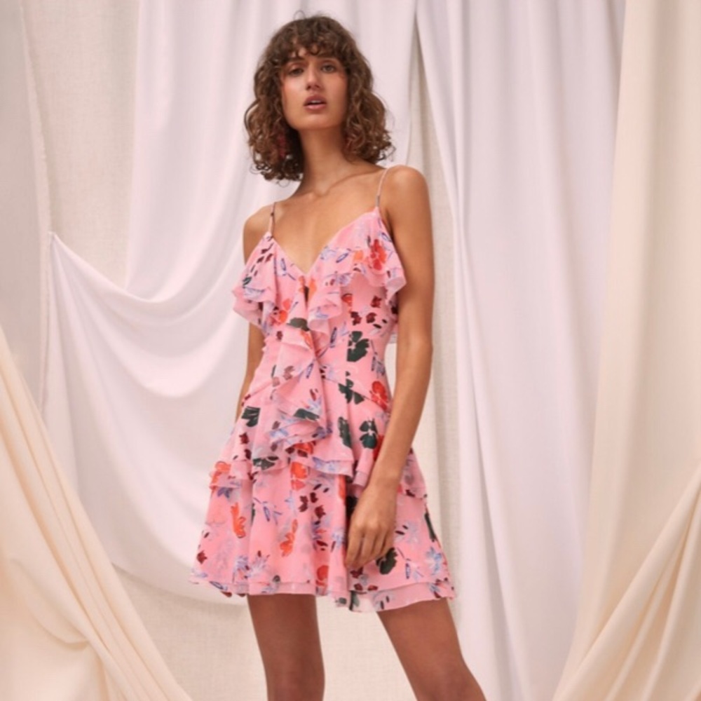 C/Meo Collective Elude Short Sleeve Floral Dress